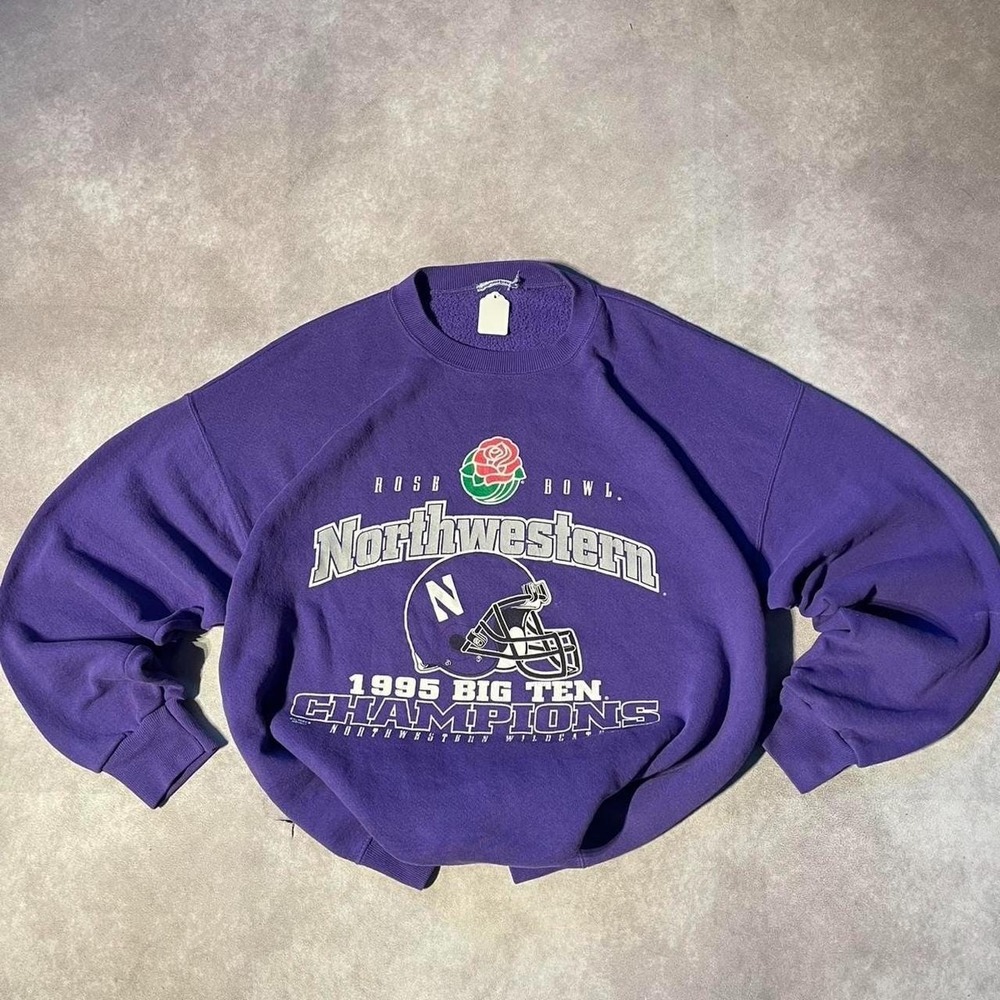 Vintage 90s Northwestern Rose Bowl Football Graphic Crewneck Sweater